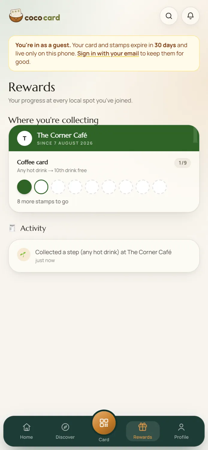 Staff till: a reward is ready to redeem