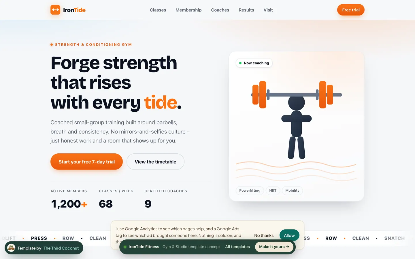 gym starter template