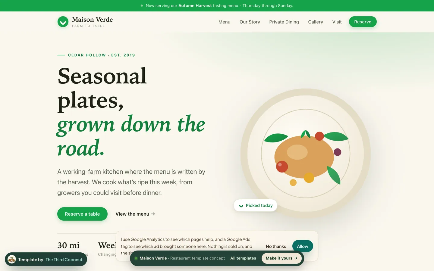 restaurant starter template