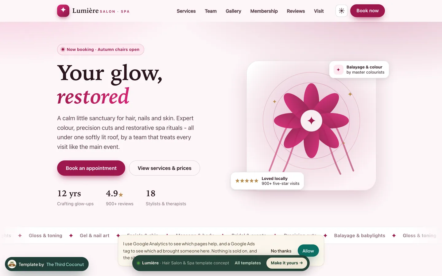 salon starter template